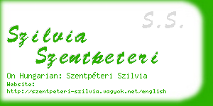 szilvia szentpeteri business card